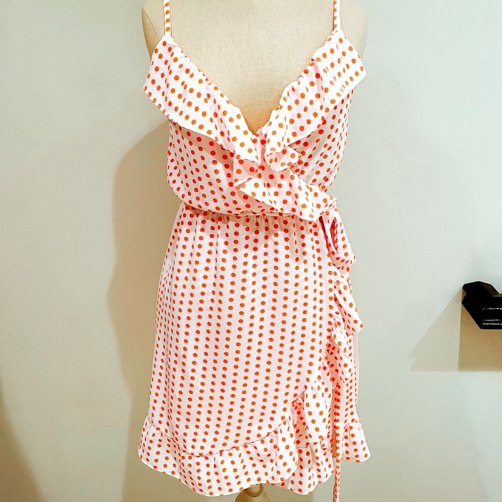 AQUA Polka Dolt Dress